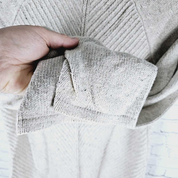 J. JILL | cotton linen blend v-neck long sleeve knit sweater - Picture 4 of 7